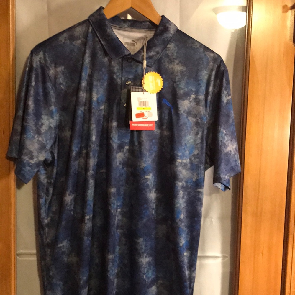 NWT PUMA PERFORMANCE FIT DIGITAL CAMO POLO